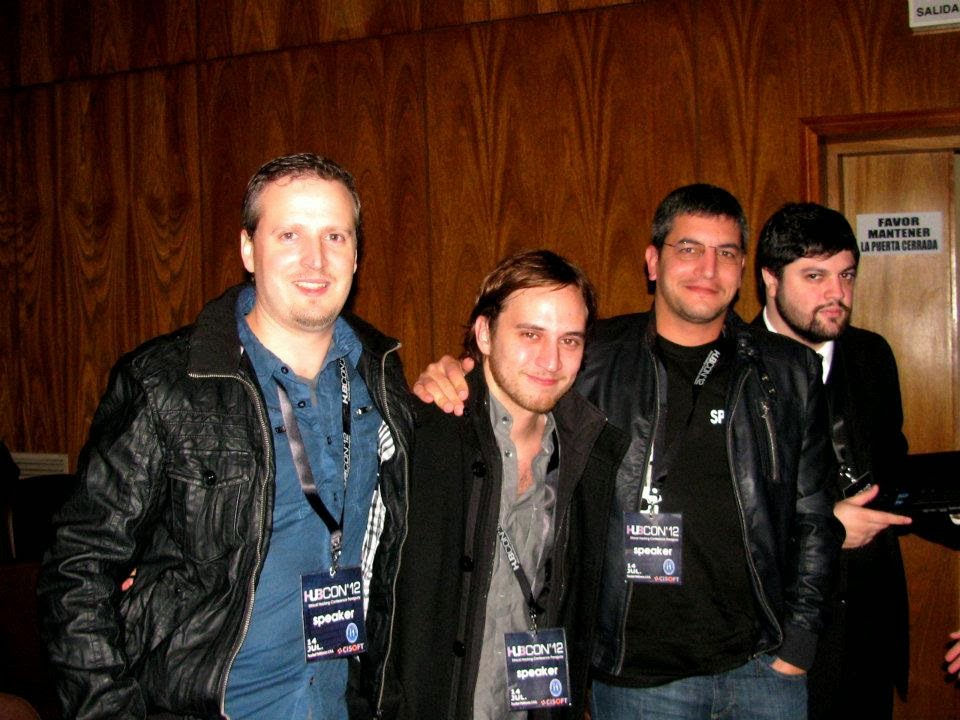 Cesar Cerrudo, Fede K, Hernán M. Racciatti y Buanzo en HubCon 12